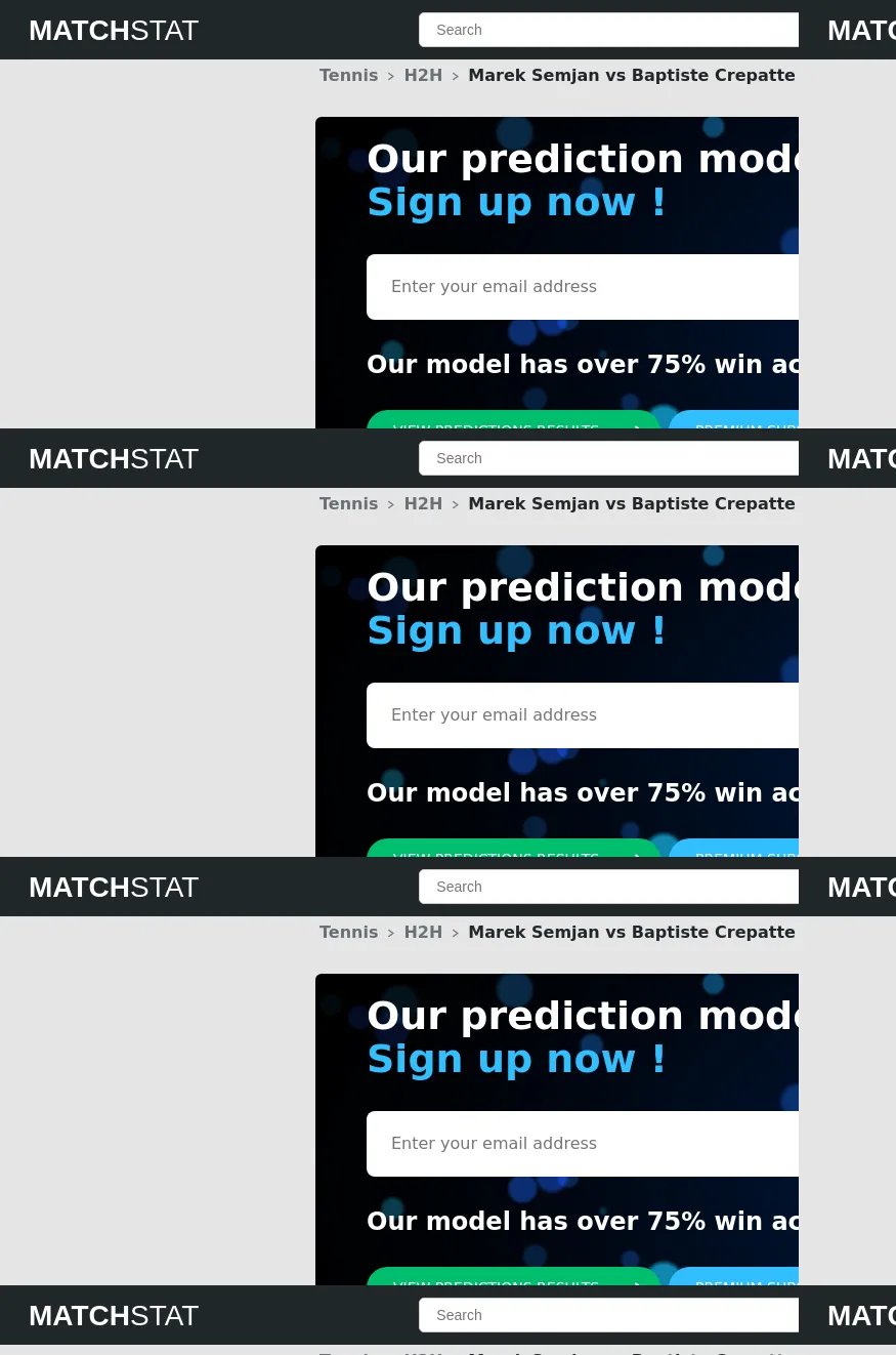 Baptiste Crepatte Marek Semjan Prediction Stats 
